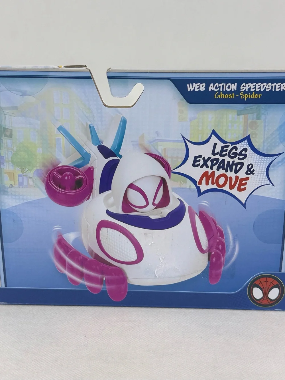 Marvel Spidey Amazing Friends Ghost-Spider White Purple Pink Toy Vehicle